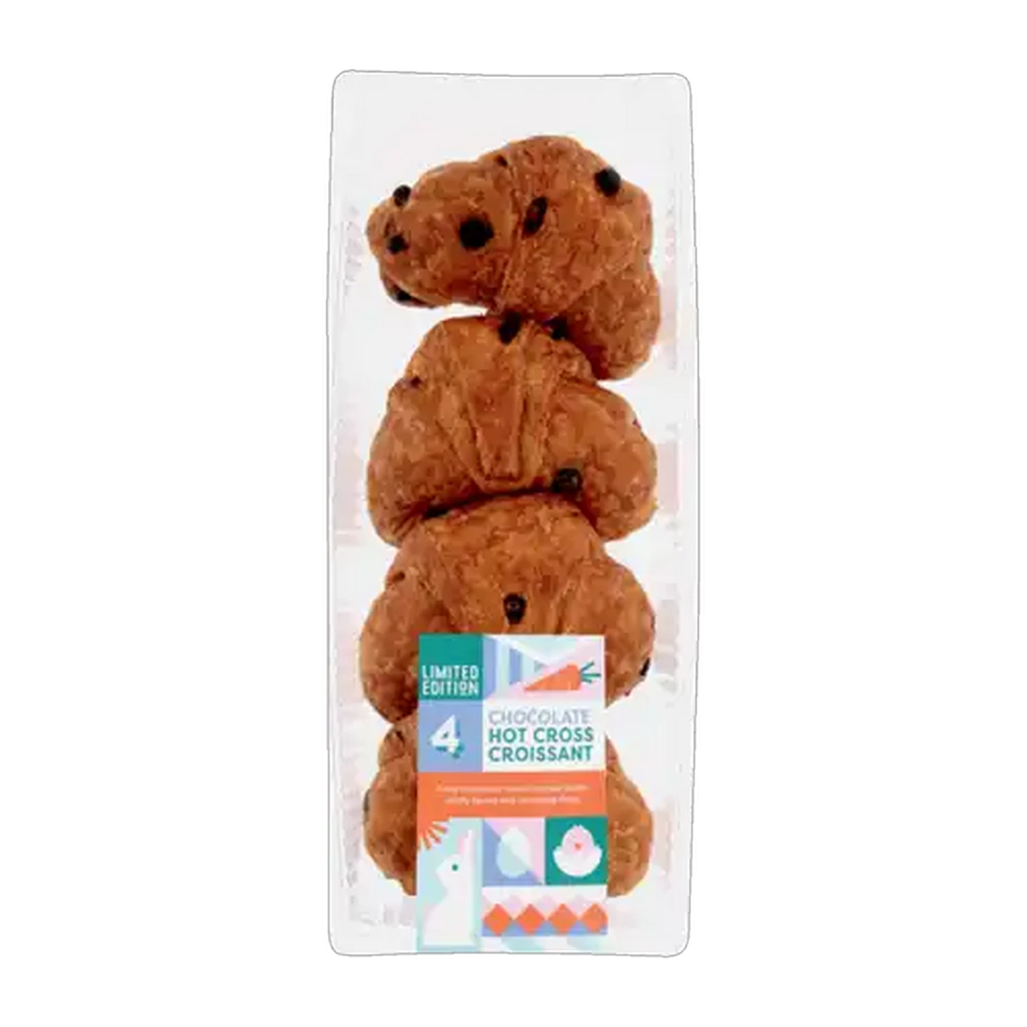 Image of Limited Edition Chocolate Hot Cross Croissant 4 Pack