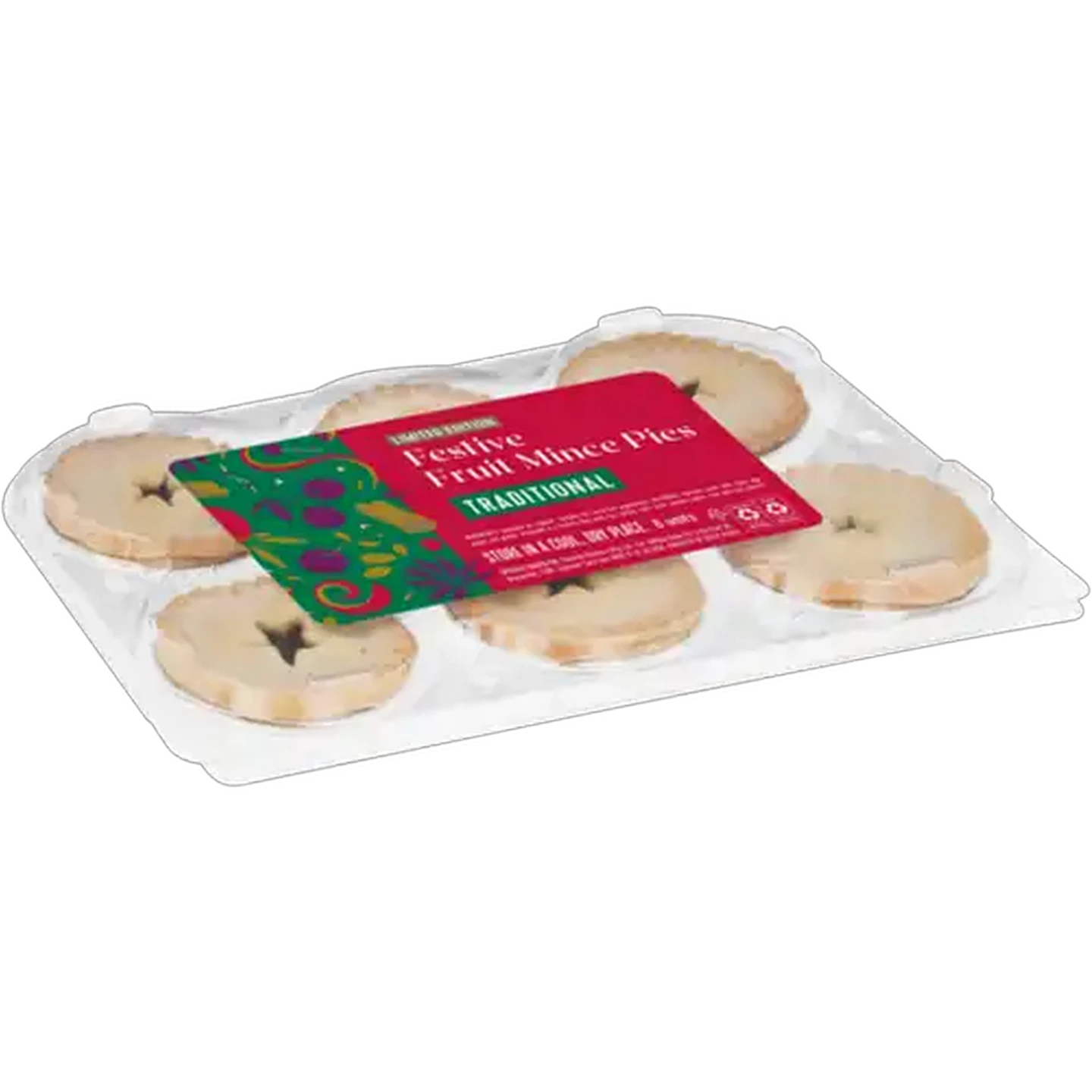 Image of Limited Edition Traditional Festive Fruit Mince Pies 6 Pack
