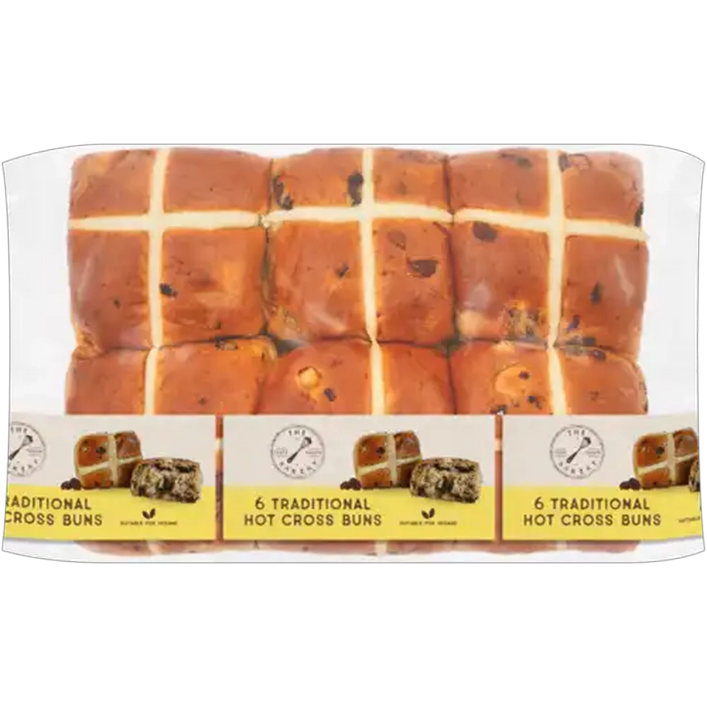 Image of The Bakery Traditional Hot Cross Buns 6 Pack