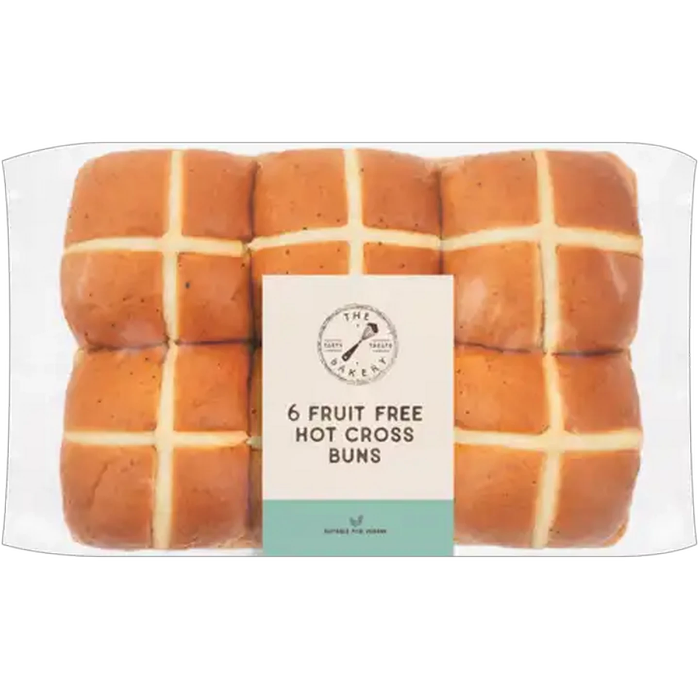 Image of The Bakery Fruit Free Hot Cross Buns 6 Pack