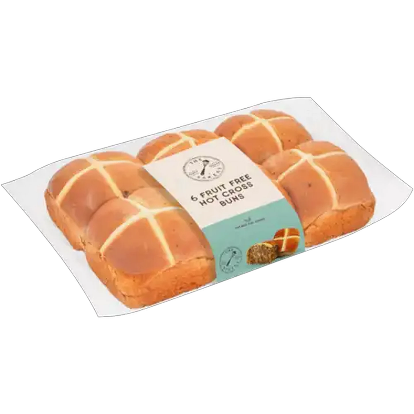 Image of The Bakery Fruit Free Hot Cross Buns 6 Pack