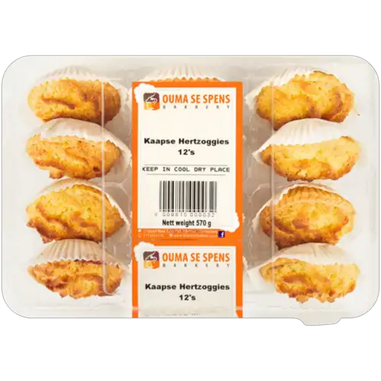Image of Ouma Se Spens Bakery Kaapse Hertzoggies 12 Pack