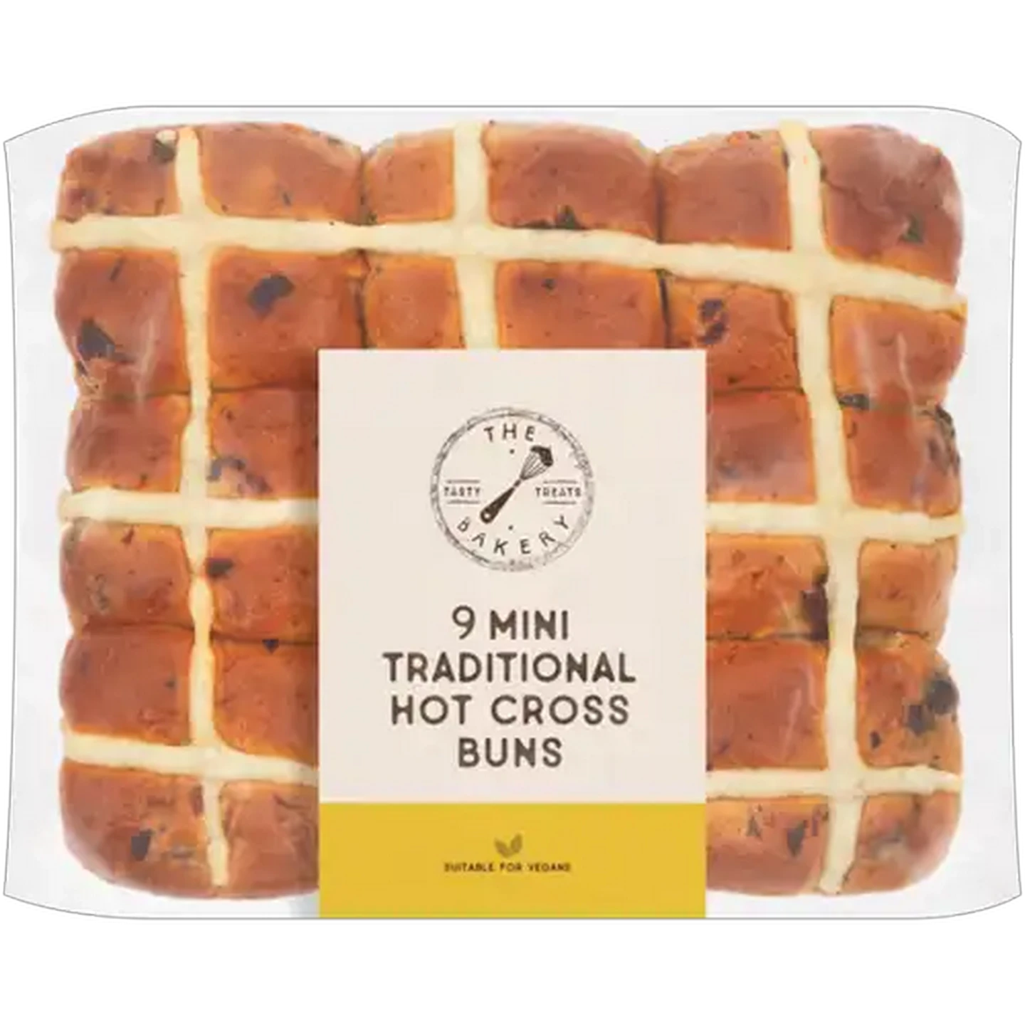 Image of The Bakery Mini Traditional Hot Cross Buns 9 Pack
