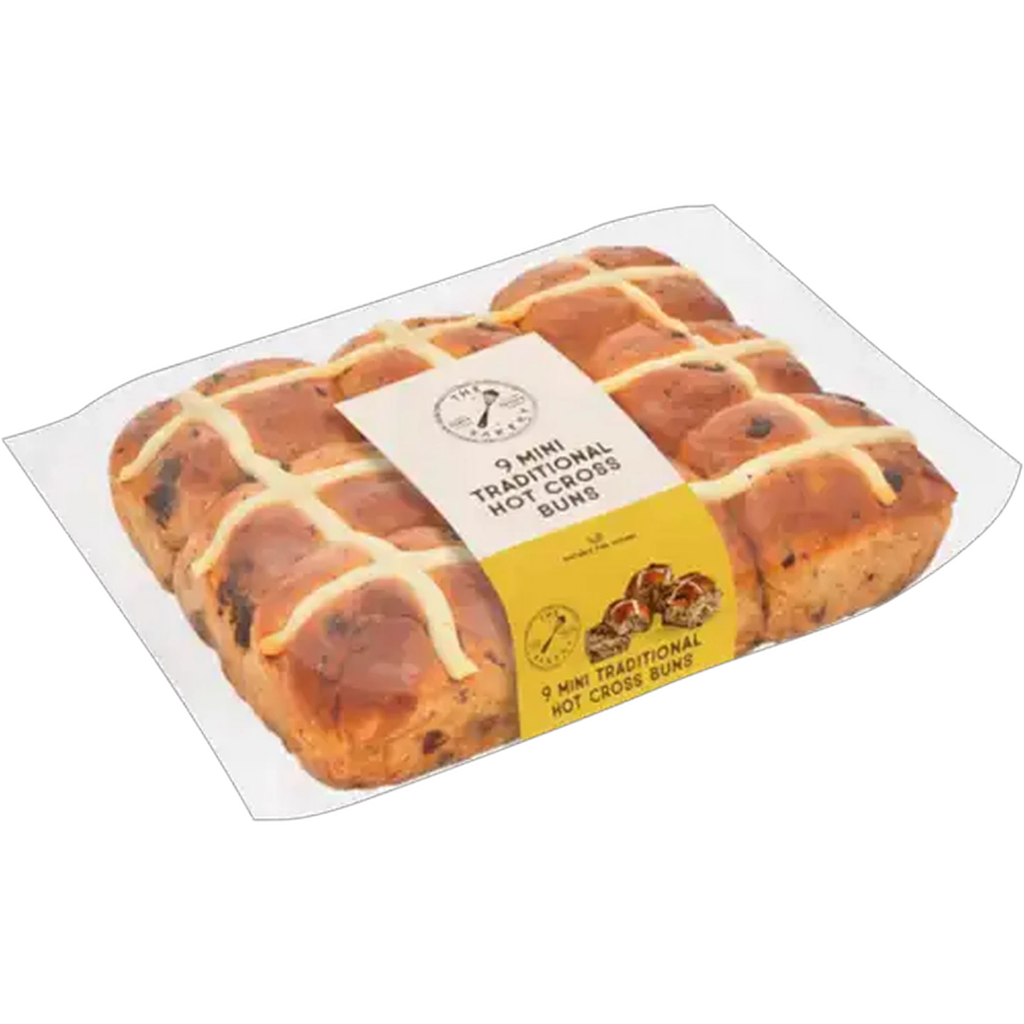 Image of The Bakery Mini Traditional Hot Cross Buns 9 Pack