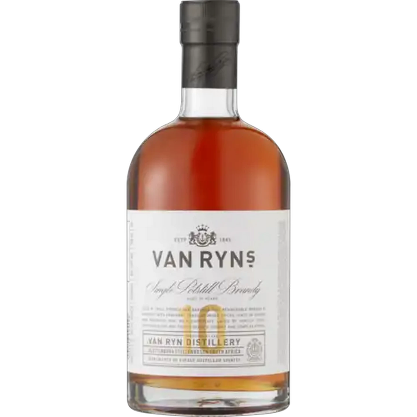 Image of Van Ryn's 10 Year Old Single Potstill Brandy Bottle 750ml