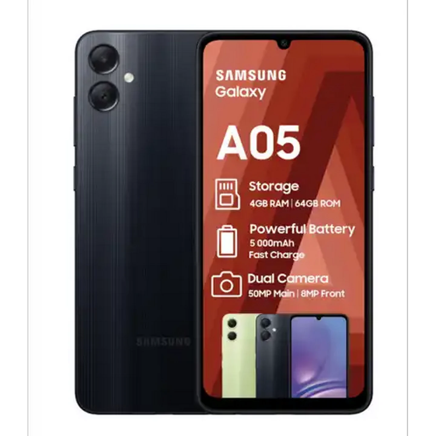 Image of Samsung Galaxy A05 Black Cellphone