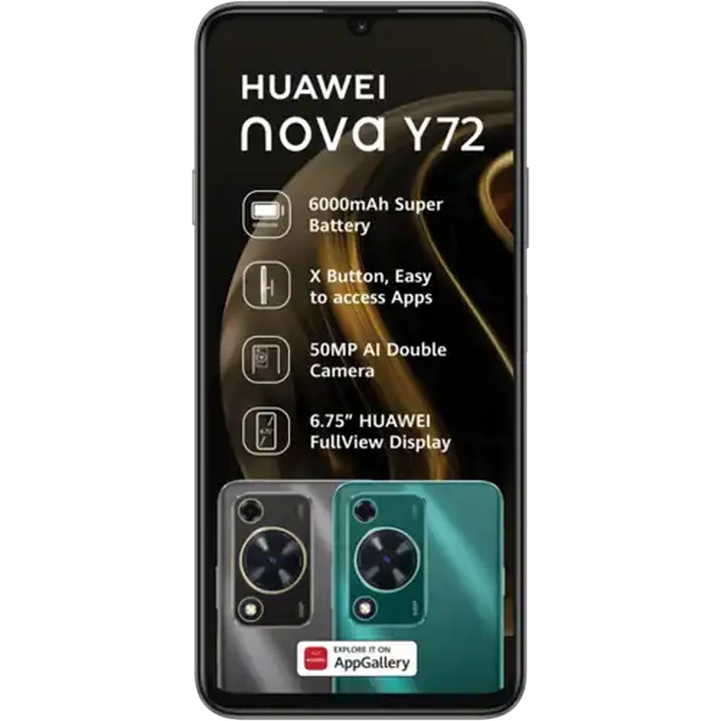 Image of Huawei Black Nova Y72 Dual Sim Smartphone Cellphone