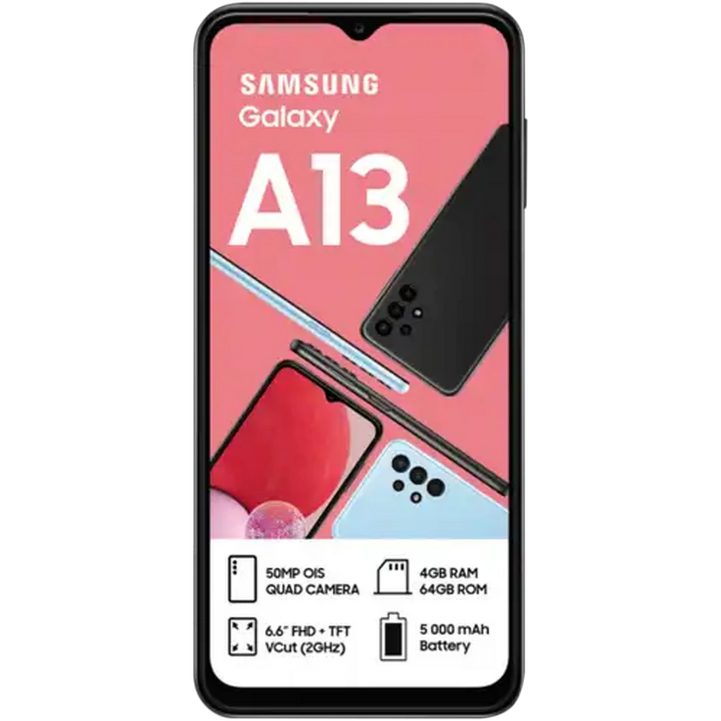 Image of Samsung Galaxy A13 Black Dual SIM Smartphone Cellphone 64GB