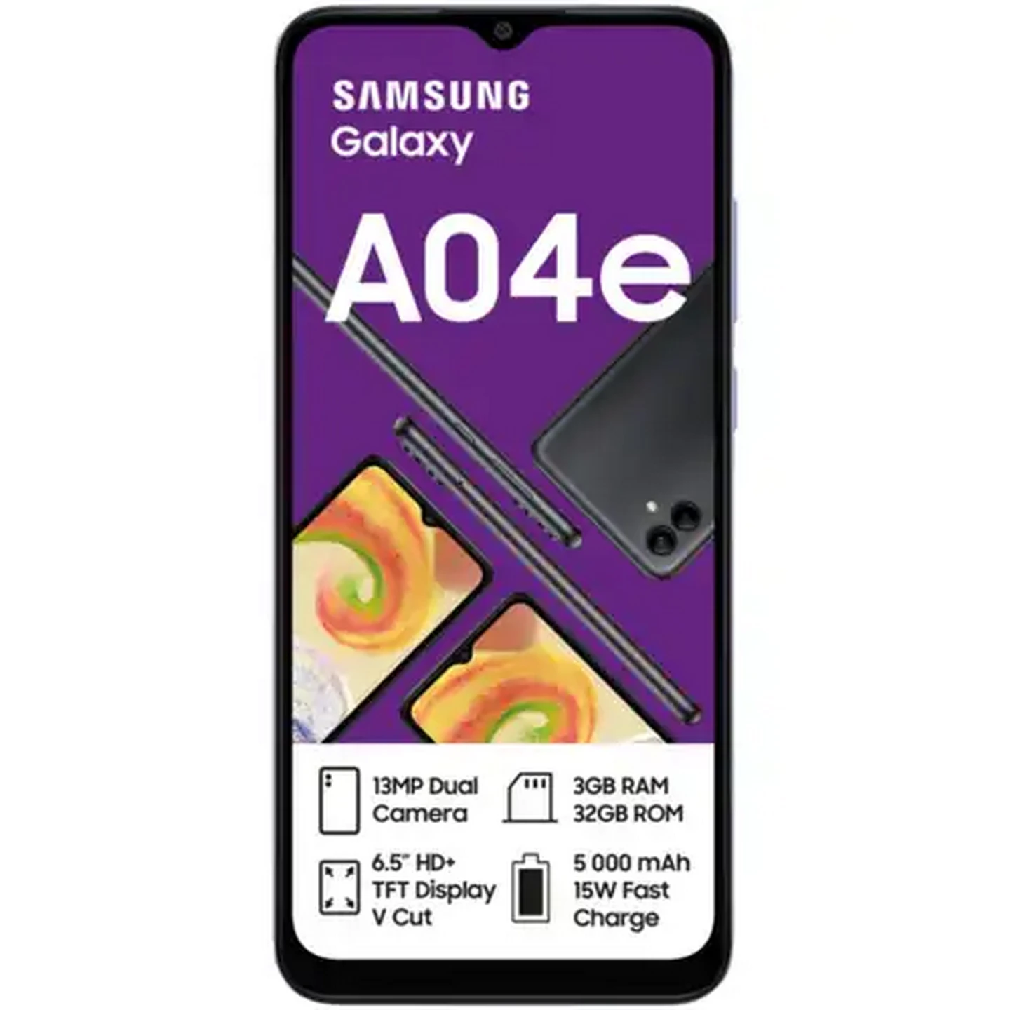 Image of Samsung Galaxy A04e Blue Dual Sim Smartphone Cellphone 32GB