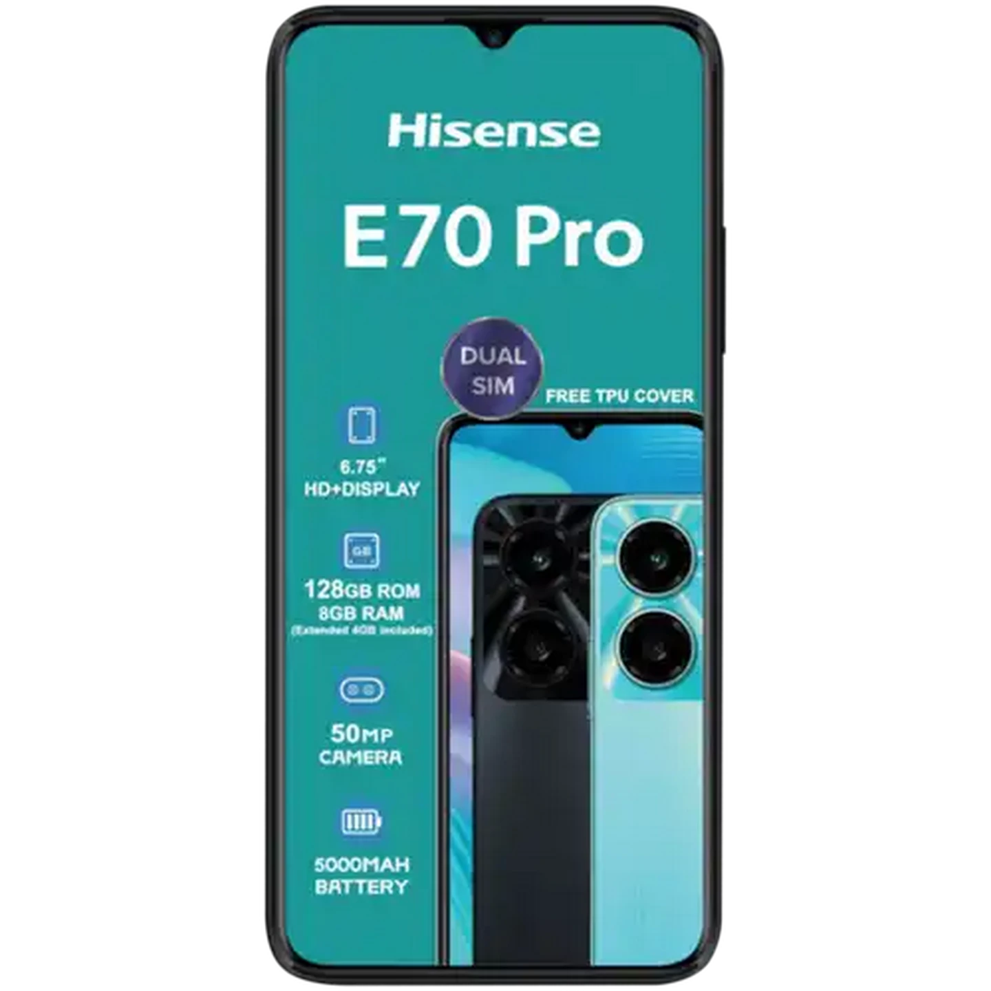 Image of Hisense Turquoise Blue E70 Pro Dual-Sim Smartphone Cellphone