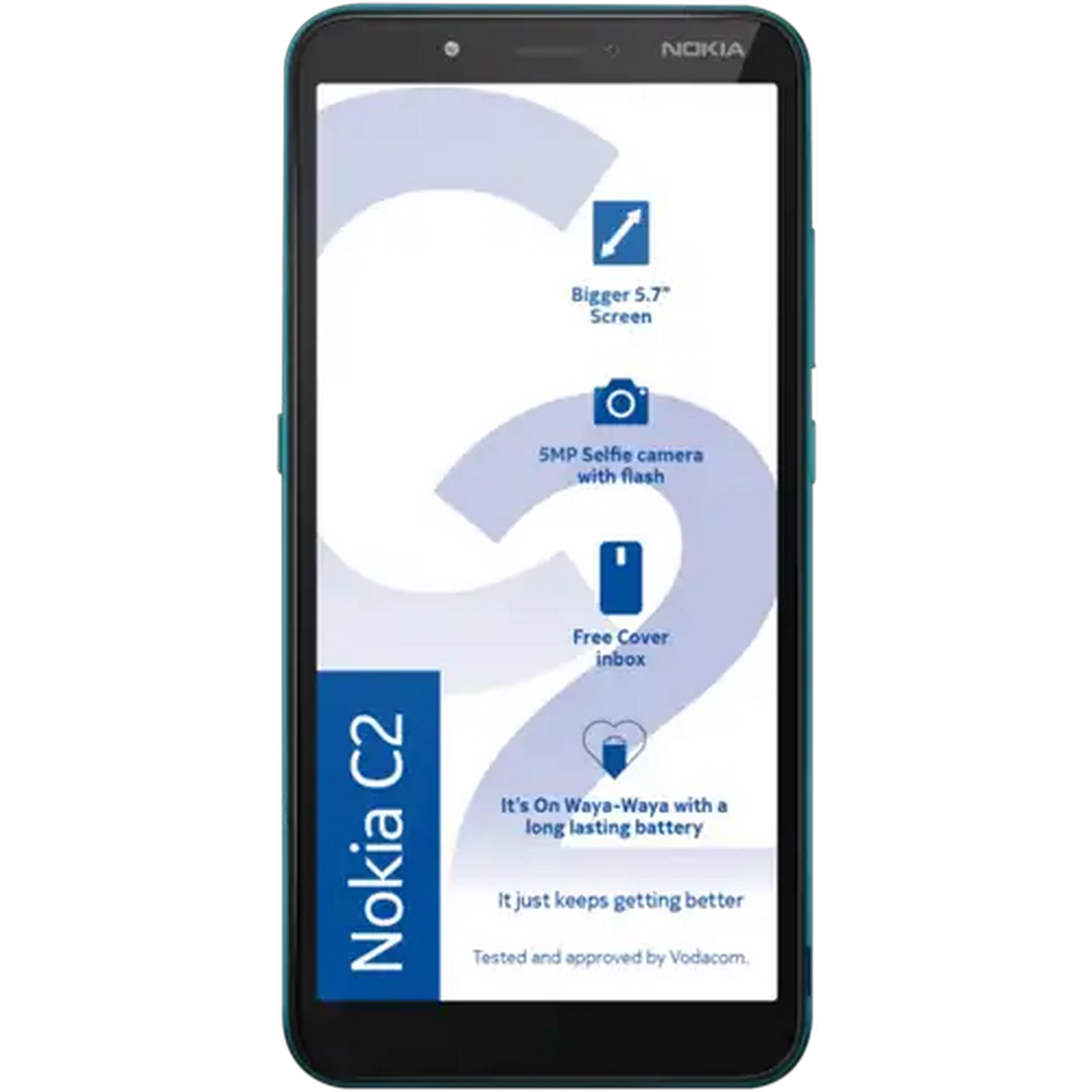 Image of Nokia Handset C2 Cyan Cellphone