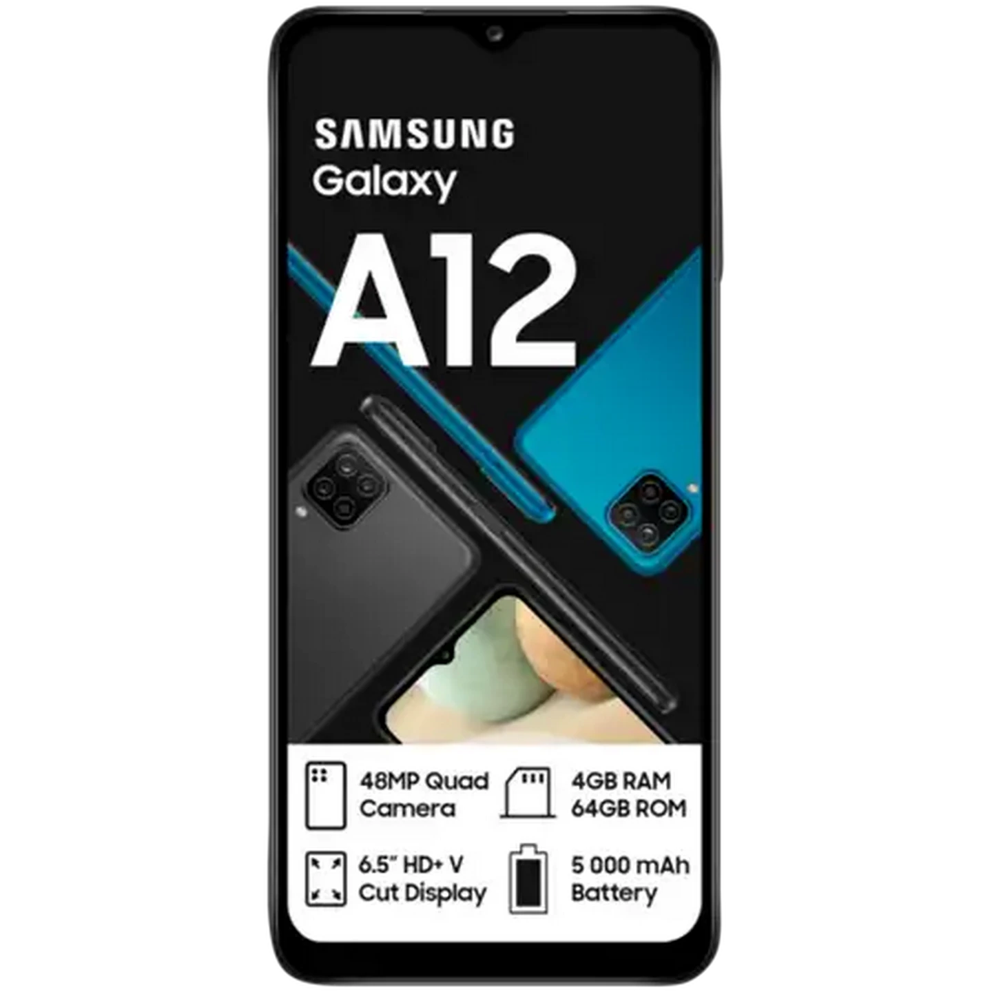 Image of Samsung Galaxy A12 Dual Sim Smartphone Cellphone 64GB
