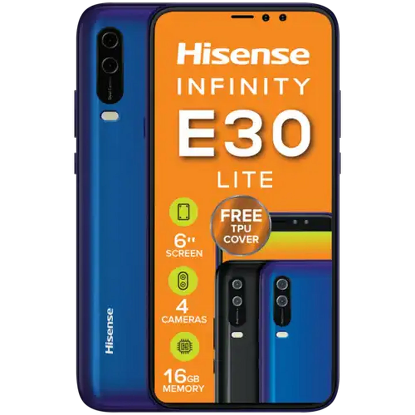 Image of Hisense Black Infinity E30 Lite Dual SIM Smartphone Cellphone 16GB