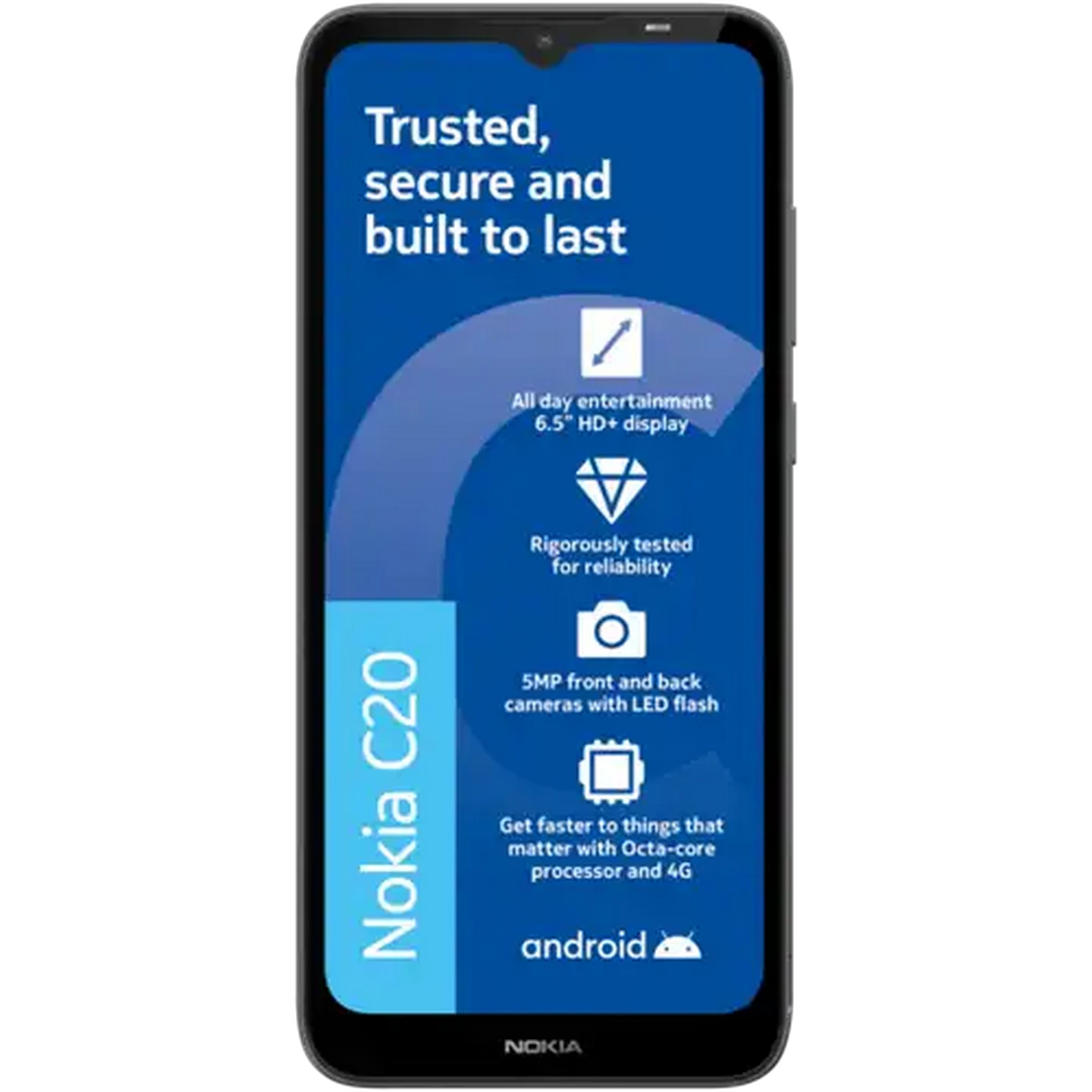 Image of Nokia C20 Blue Dual SIM Smartphone 6.5" Cellphone 16GB