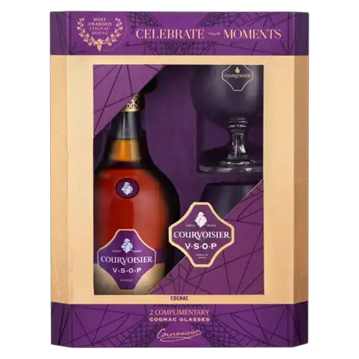 Checkers Sixty60 | Courvoisier V.S.O.P. Cognac 750ml & 2 Glasses