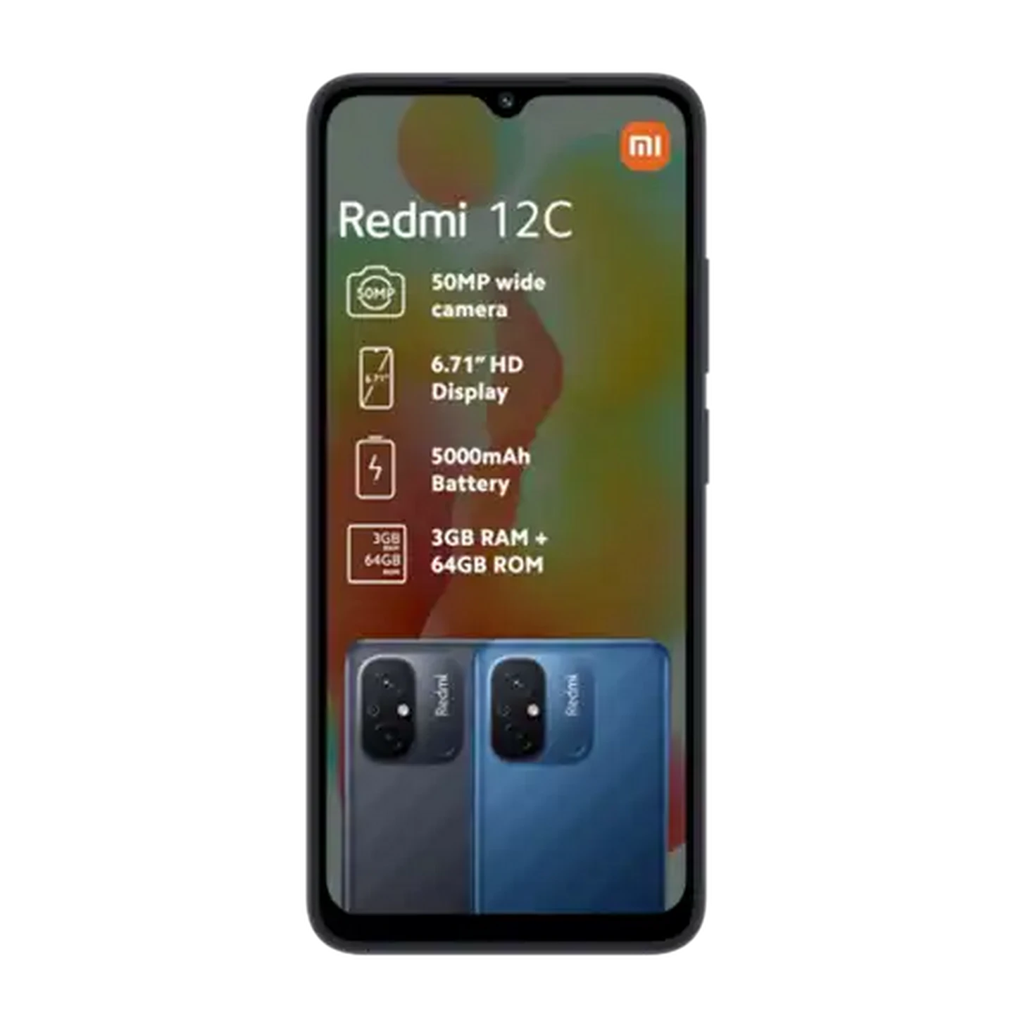 Image of Xiaomi Redmi 12C Grey Dual SIM Smartphone Cellphone 64GB