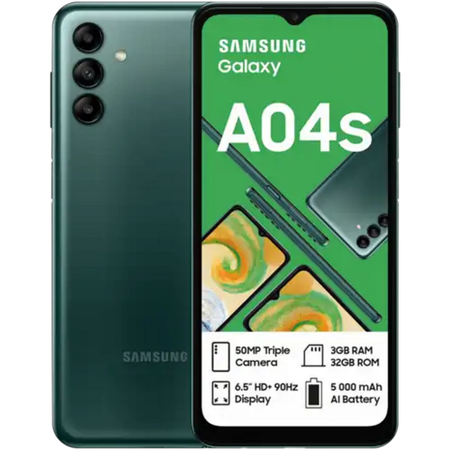 Image of Samsung Galaxy A04s Green Smartphone Cellphone