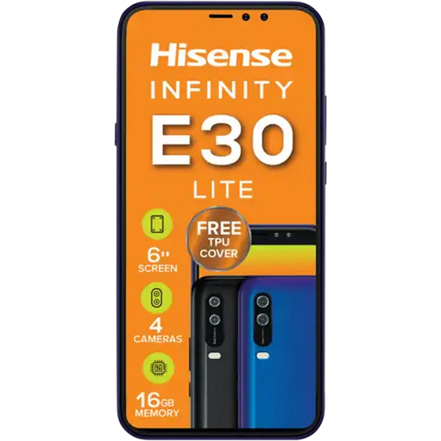 Image of Hisense Infinity E30 Lite Nebula Blue Dual SIM Smartphone Cellphone 6" 16GB