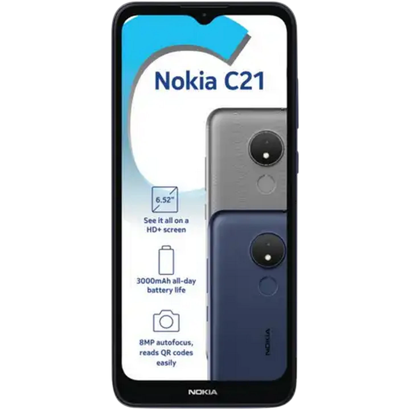 Image of Nokia C21 Blue Dual Sim Smartphone Cellphone 32GB