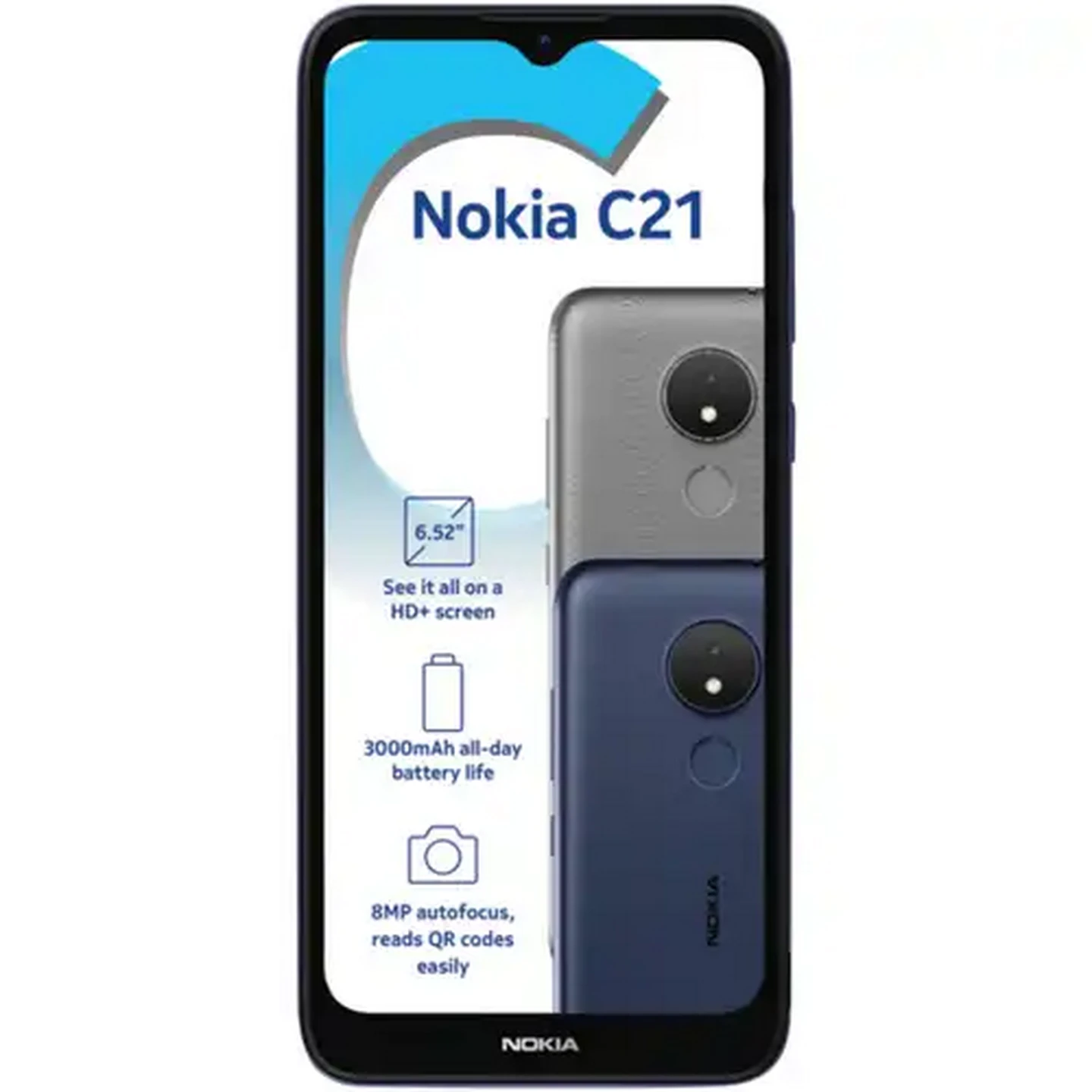 Image of Nokia C21 Blue Dual Sim Smartphone Cellphone 32GB