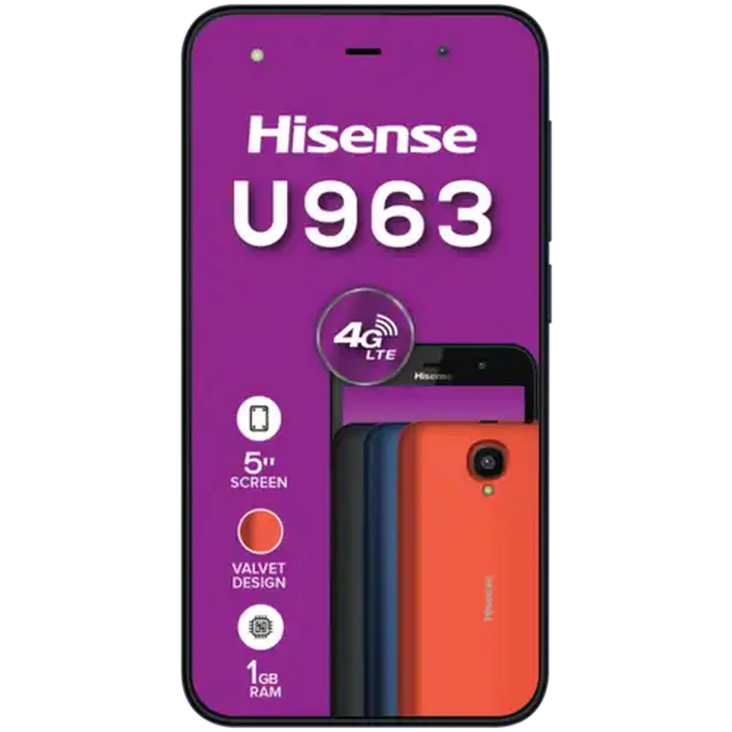 Image of Hisense U963 Blue Dual Sim Smartphone 5" Cellphone 8GB