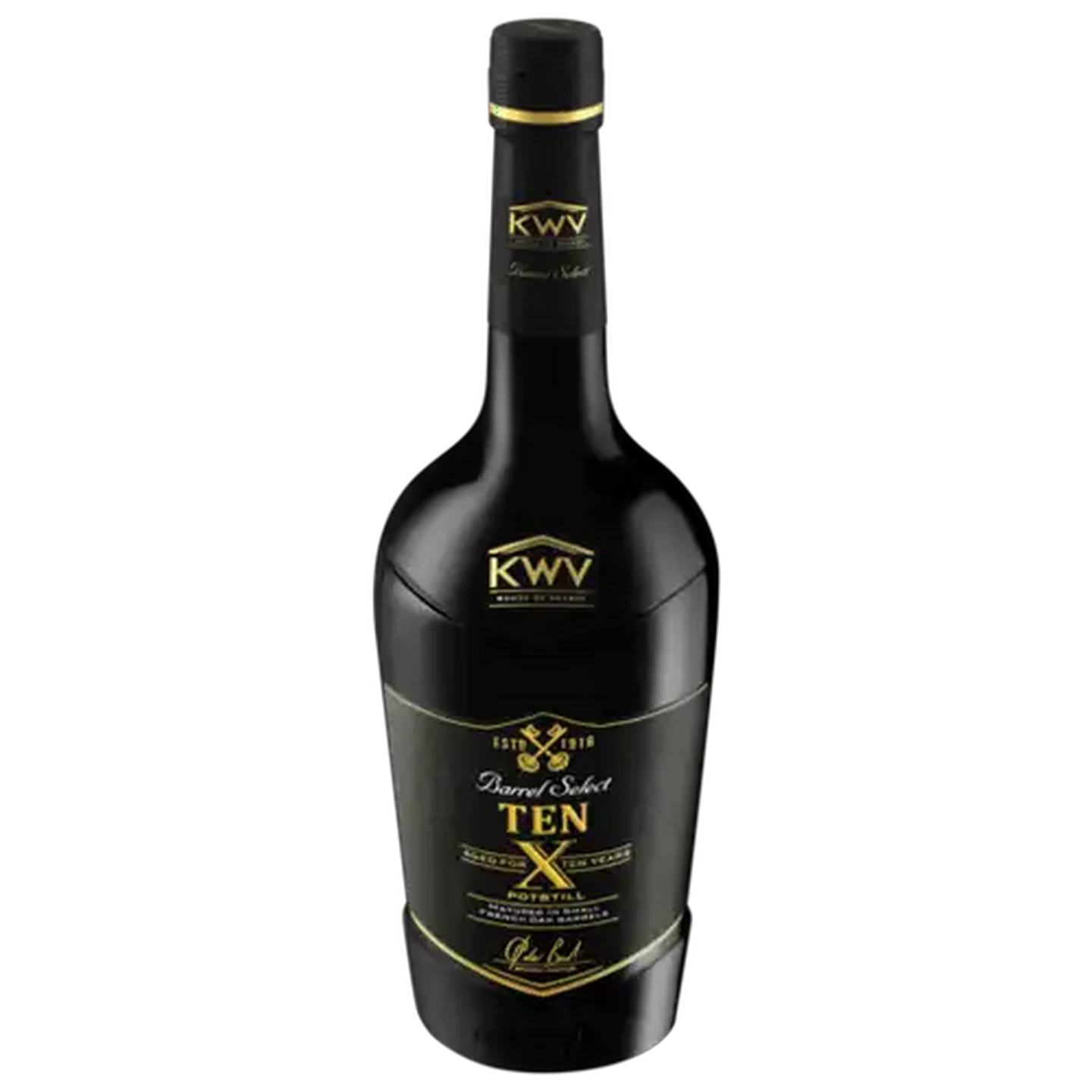 Image of KWV 10 Year Old Barrel Select Potstill Brandy Bottle 750ml