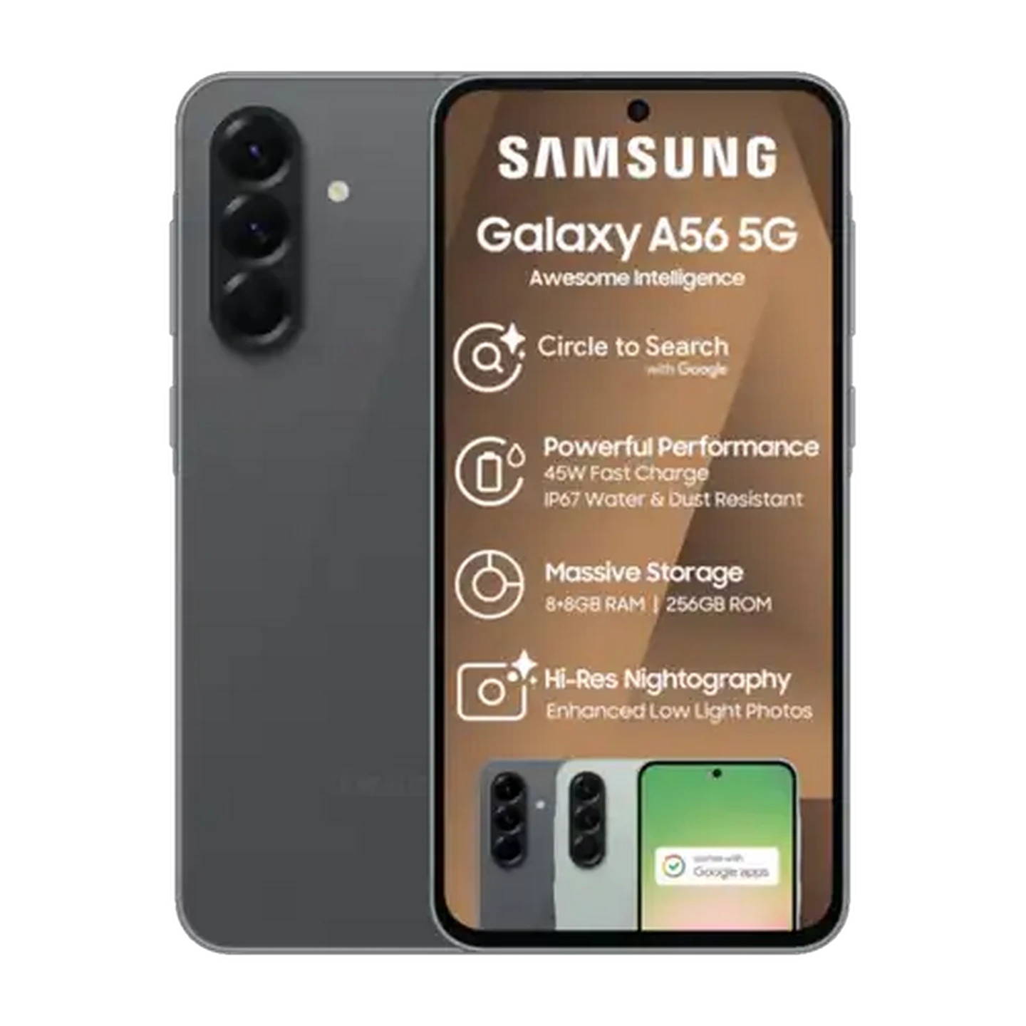 Image of Samsung Galaxy A56 5G Black Smartphone 256GB