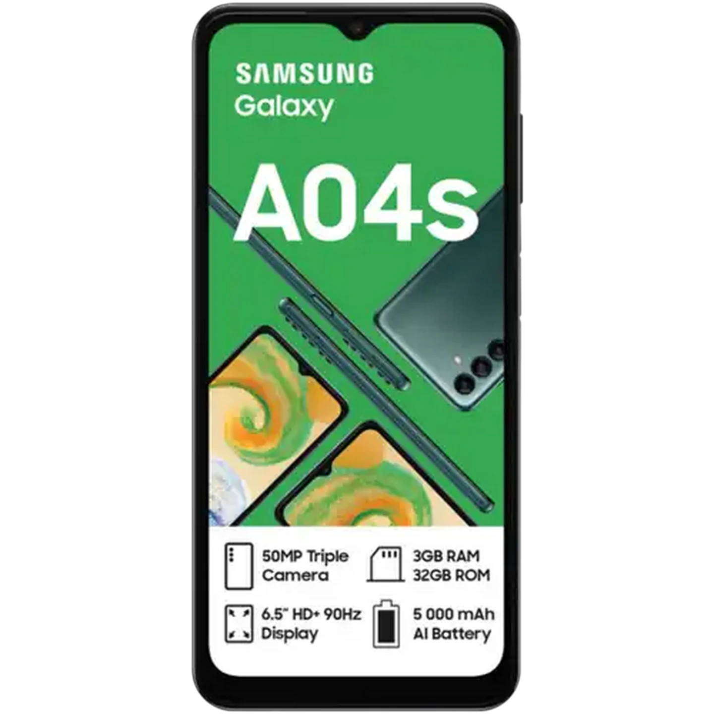 Image of Samsung Galaxy A04s Black Smartphone Cellphone