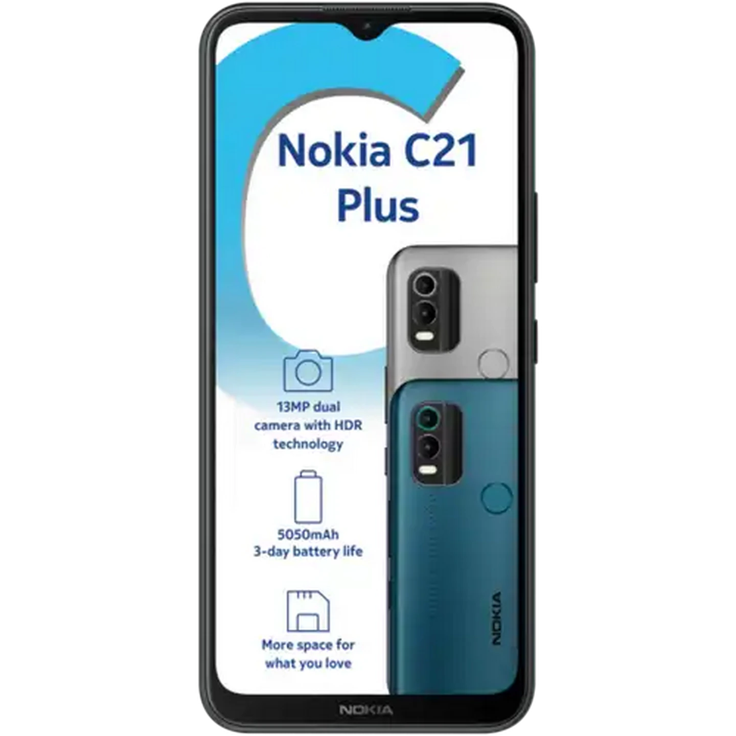 Image of Nokia C21 Plus Blue Cellphone
