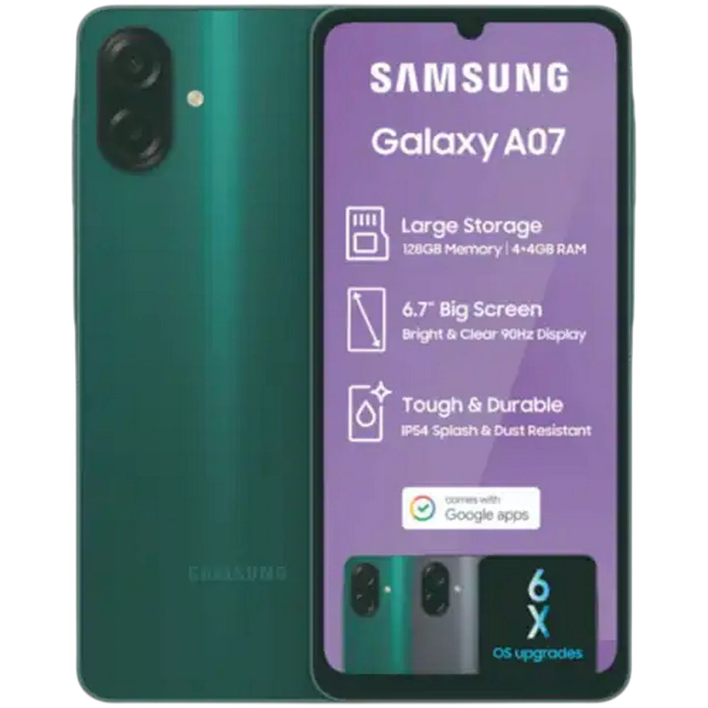 Image of Samsung Galaxy A07 Green Smartphone