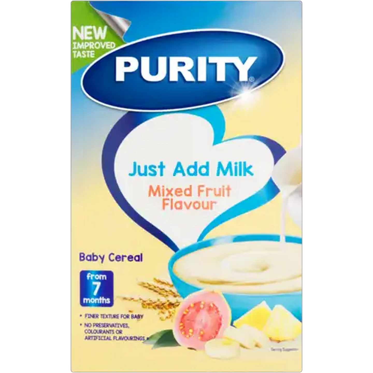 Image of PURITY From 7 Months Mixed Fruit Flavour Baby Cereal 450g