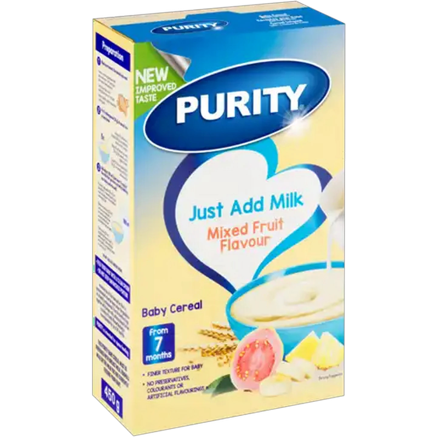 Image of PURITY From 7 Months Mixed Fruit Flavour Baby Cereal 450g
