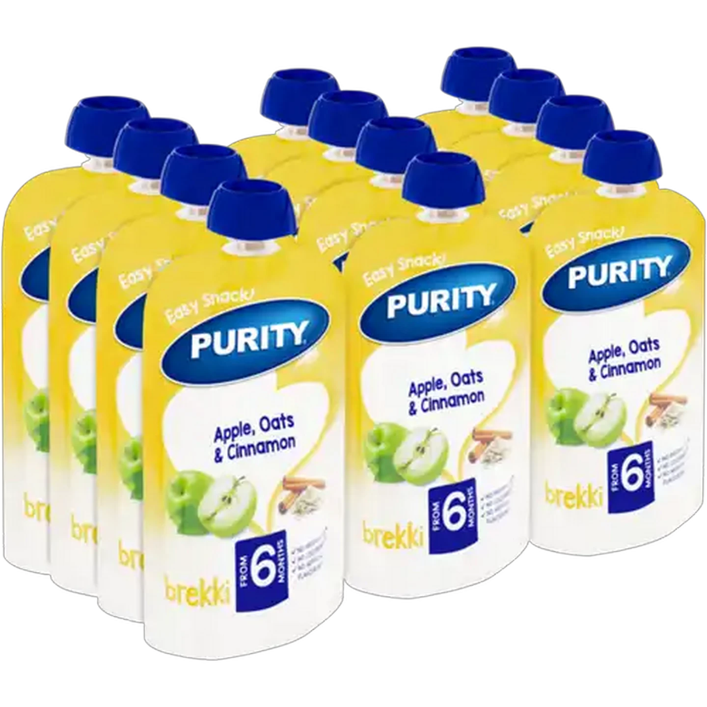 Image of PURITY From 6 Months Apple, Oats & Cinnamon Brekki 12 x 110ml