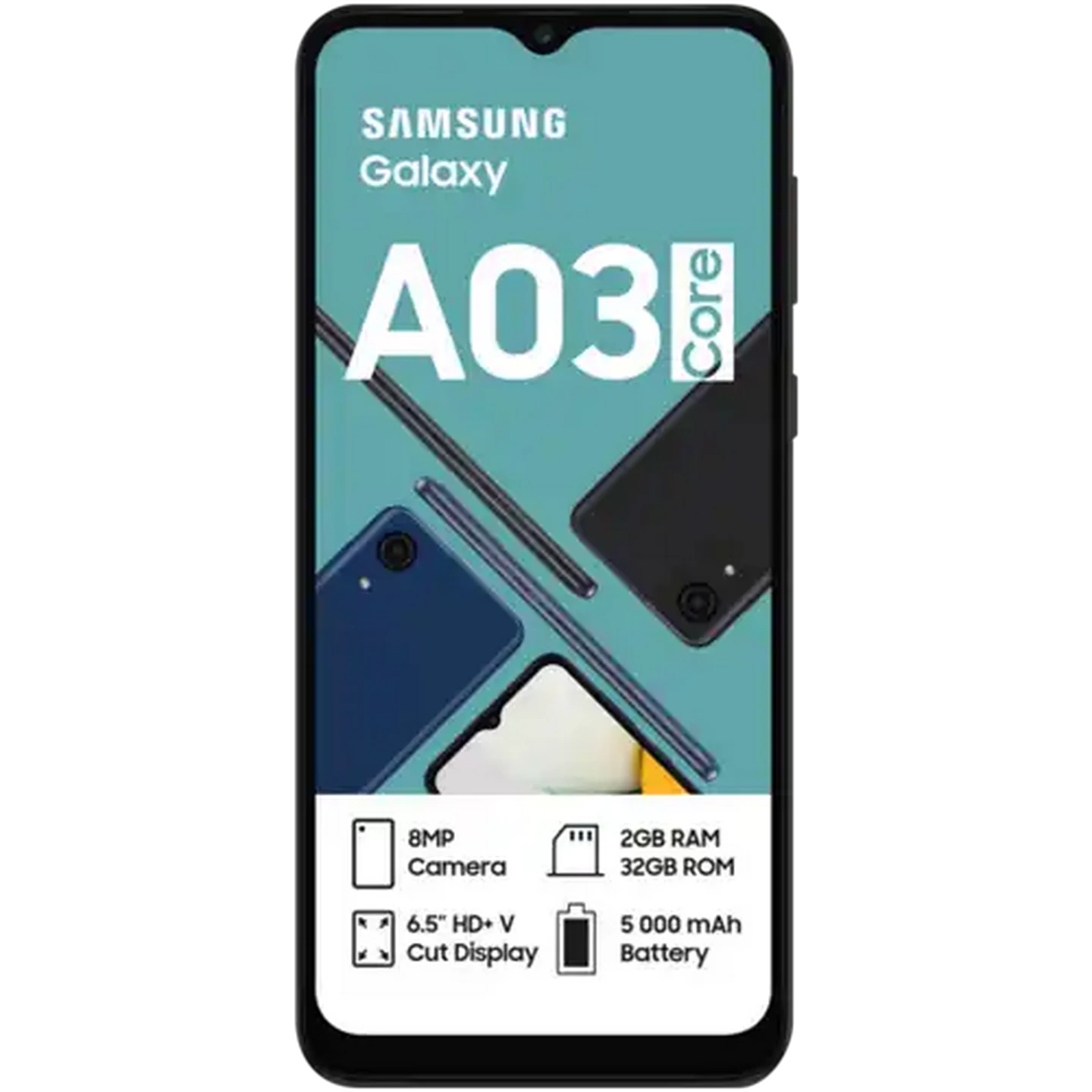 Image of Samsung A03 Core Black Dual SIM Smartphone Cellphone 6.5"