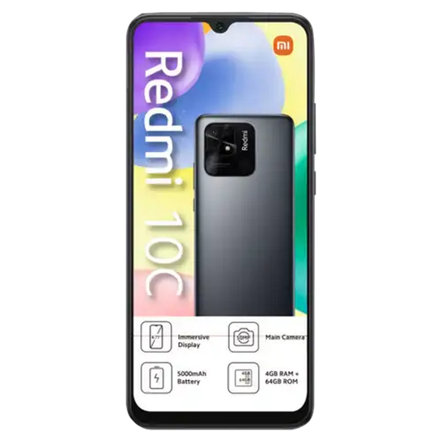 Image of Xiaomi Redmi Grey 10C Dual SIM Smartphone Cellphone 64GB