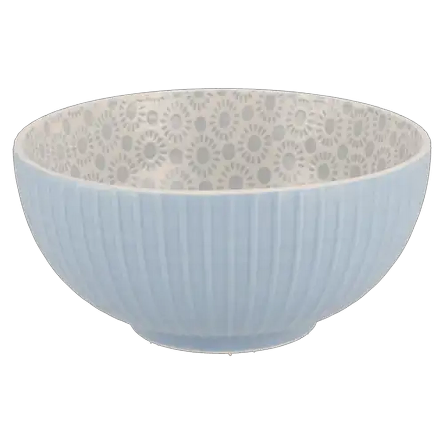 Image of Pad Print Stoneware Salad Bowl 20.3cm (Design May Vary)