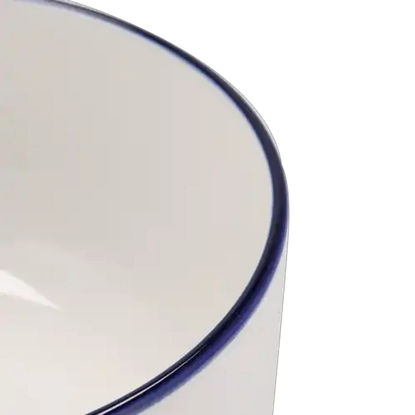 Image of Blue Rim Porcelain Bowl 14.5cm 4-Pack