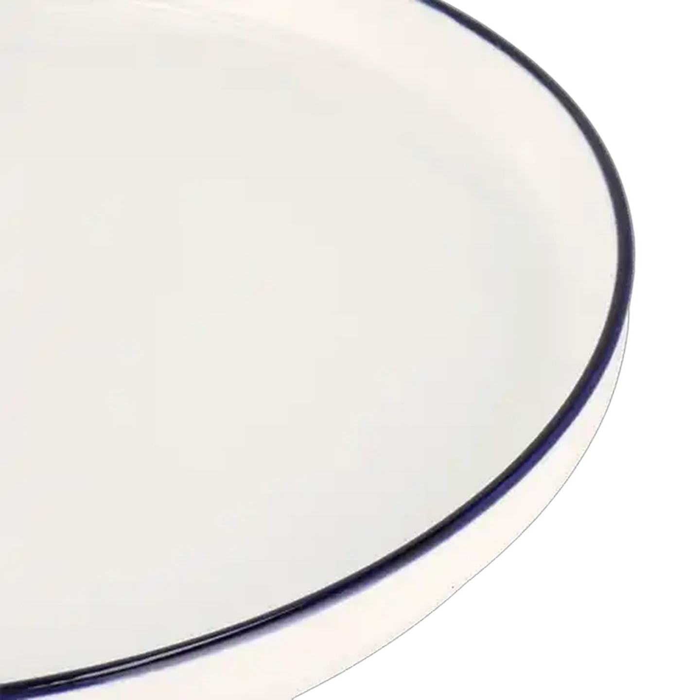 Image of Blue Rim Porcelain Dinner Plate 25.5cm 4-Pack