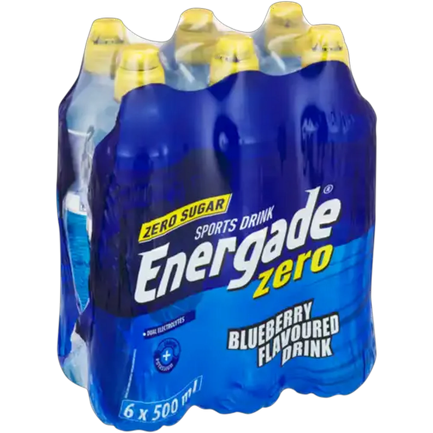 Image of Energade Zero Blueberry Flavoured Sports Drink 6 x 500ml