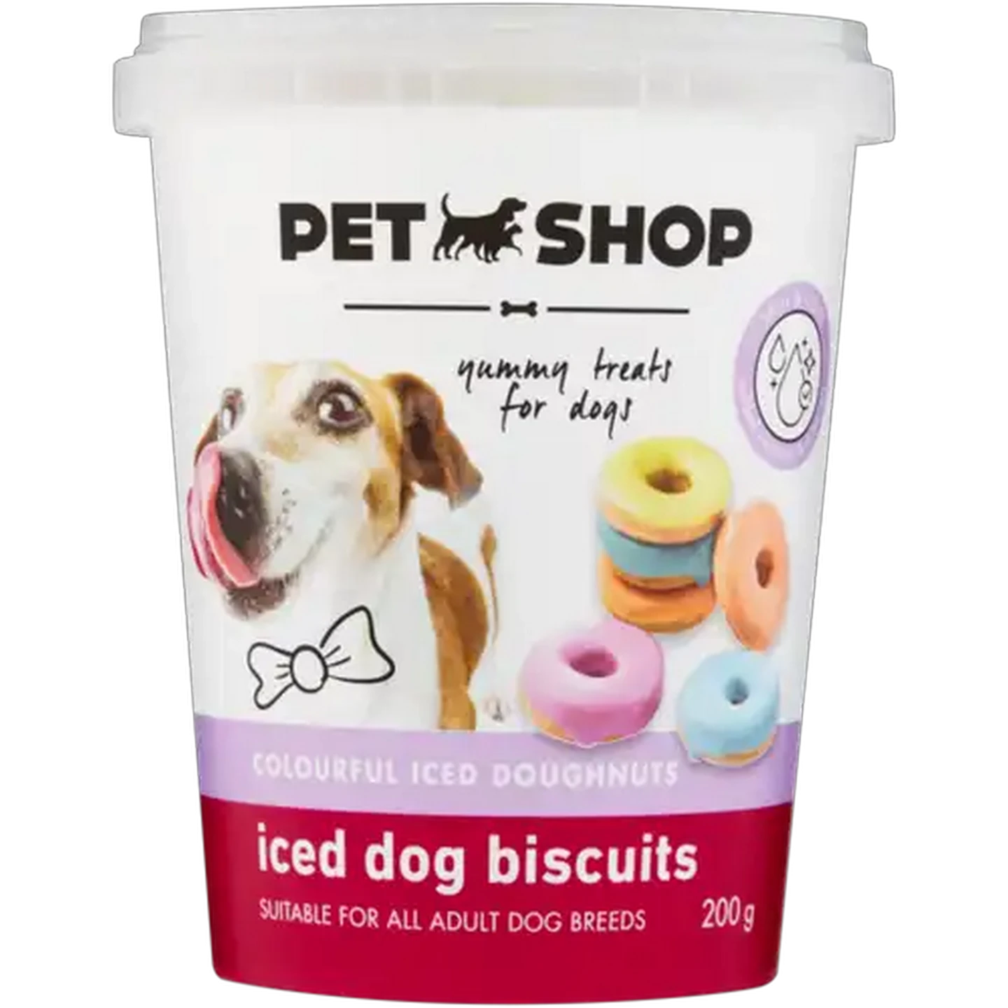 Image of Petshop Colourful Doughnuts Iced Dog Biscuits 200g