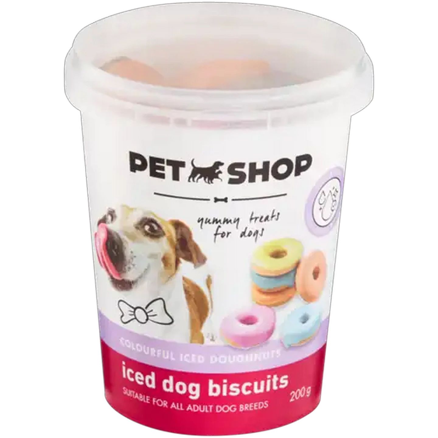Image of Petshop Colourful Doughnuts Iced Dog Biscuits 200g