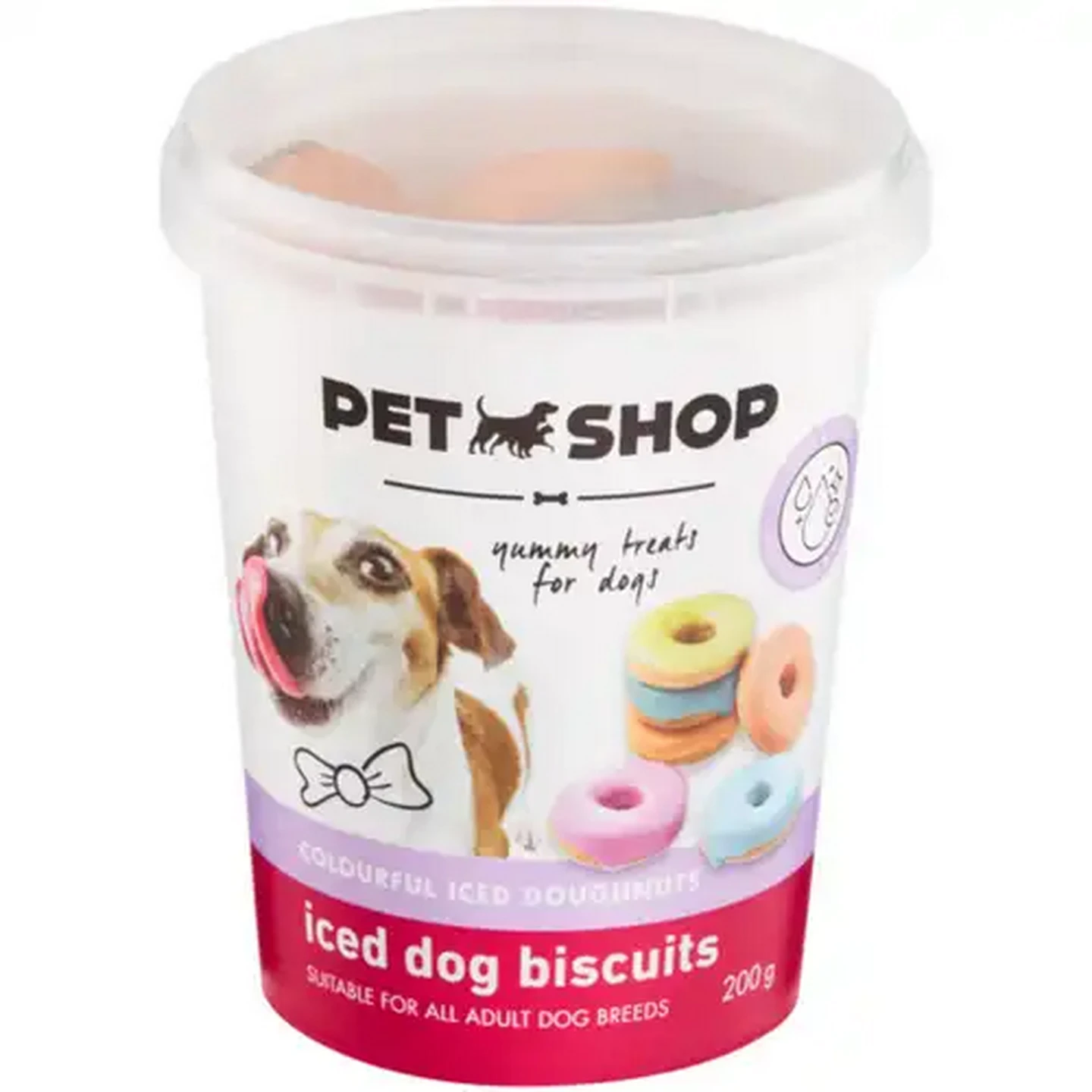 Image of Petshop Colourful Doughnuts Iced Dog Biscuits 200g