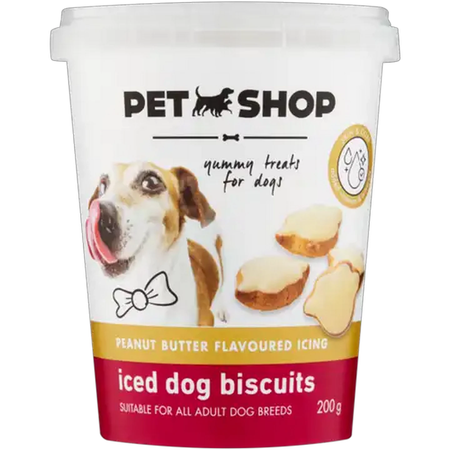 Image of Petshop Peanut Butter Flavoured Iced Dog Biscuits 200g