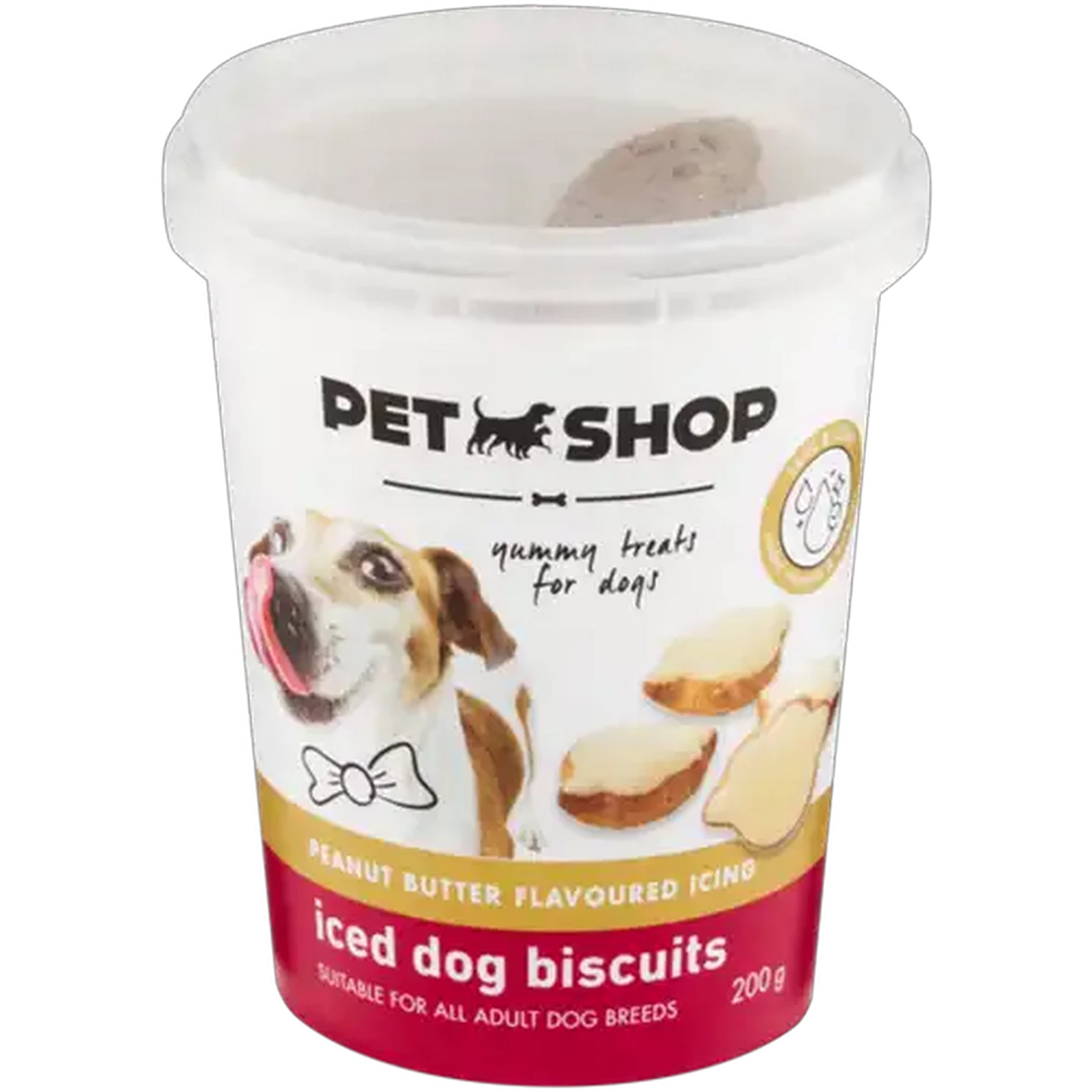 Image of Petshop Peanut Butter Flavoured Iced Dog Biscuits 200g