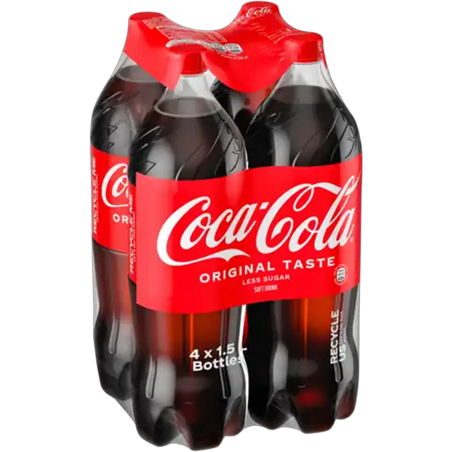 Image of Coca-Cola Original Taste Less Sugar Soft Drink 4 x 1.5L