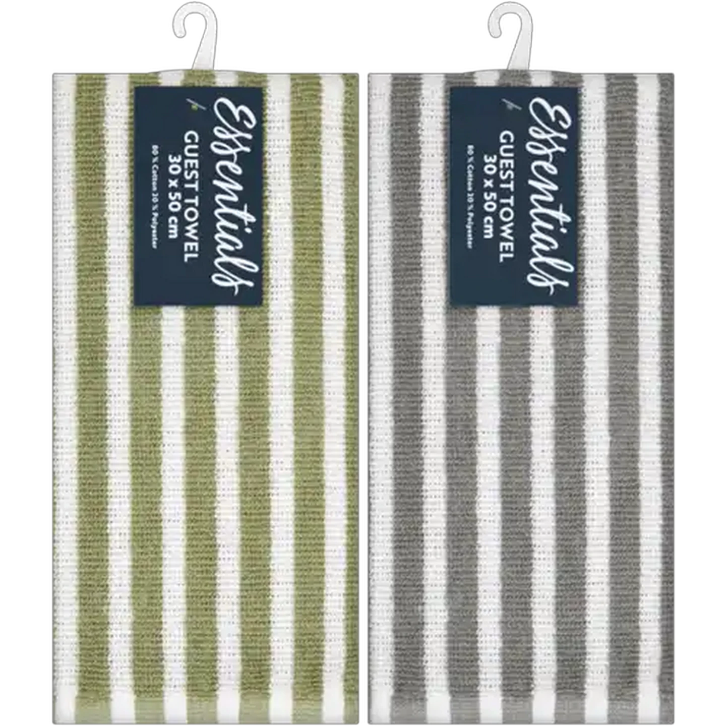Image of Essentials Cubana Stripe Guest Towel 300mm x 500mm (Colour May Vary)