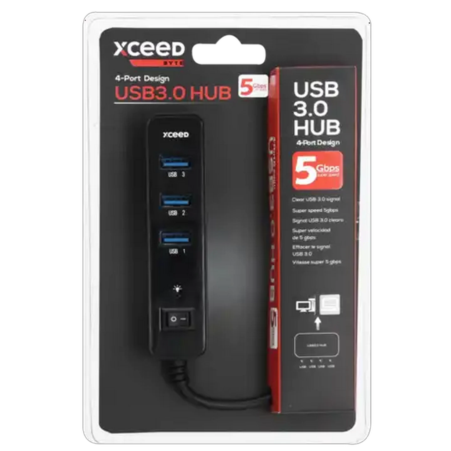 Image of Xceed Byte 4 Port Adapter Hub USB 3.0