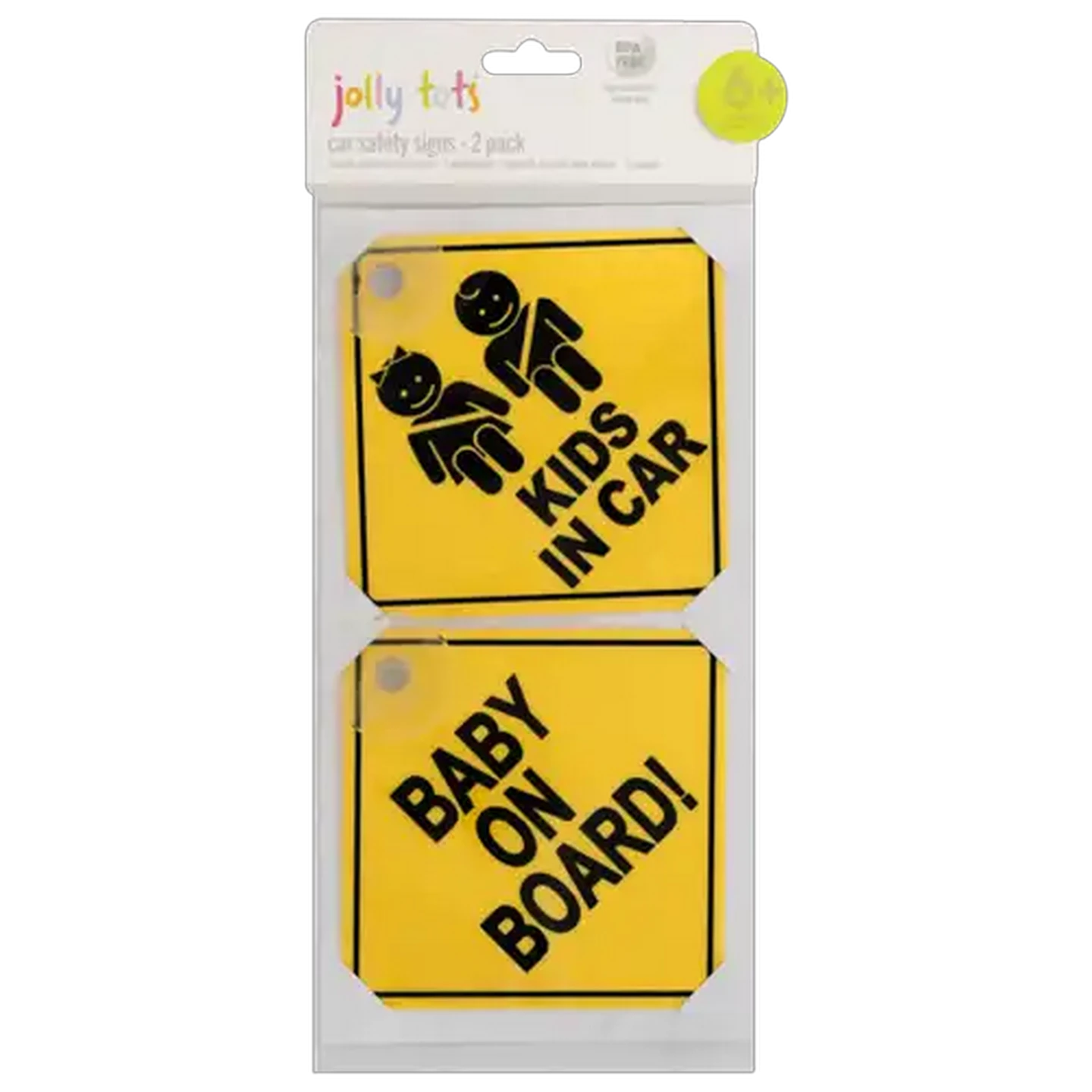 Image of Jolly Tots Car Safety Sign 2-Pack