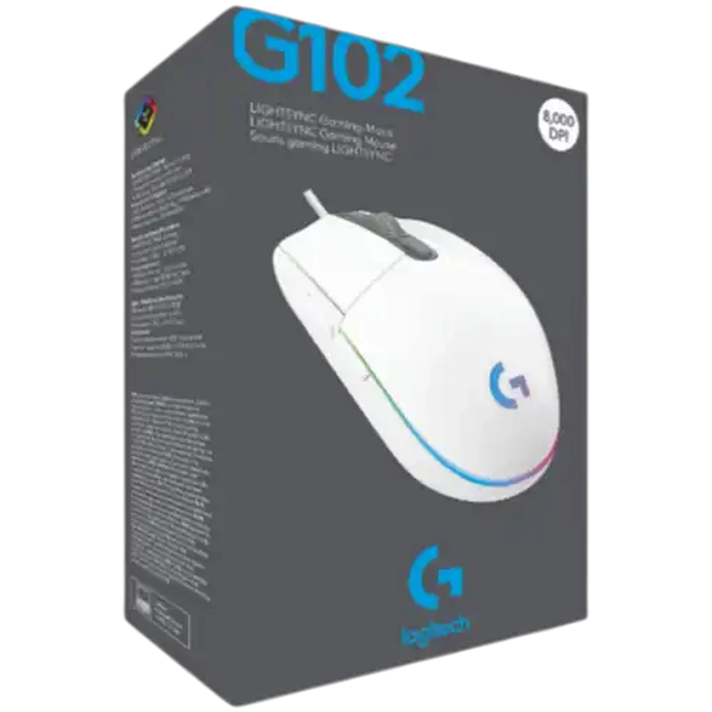 Image of Logitech White G102 Wired Gaming Mouse