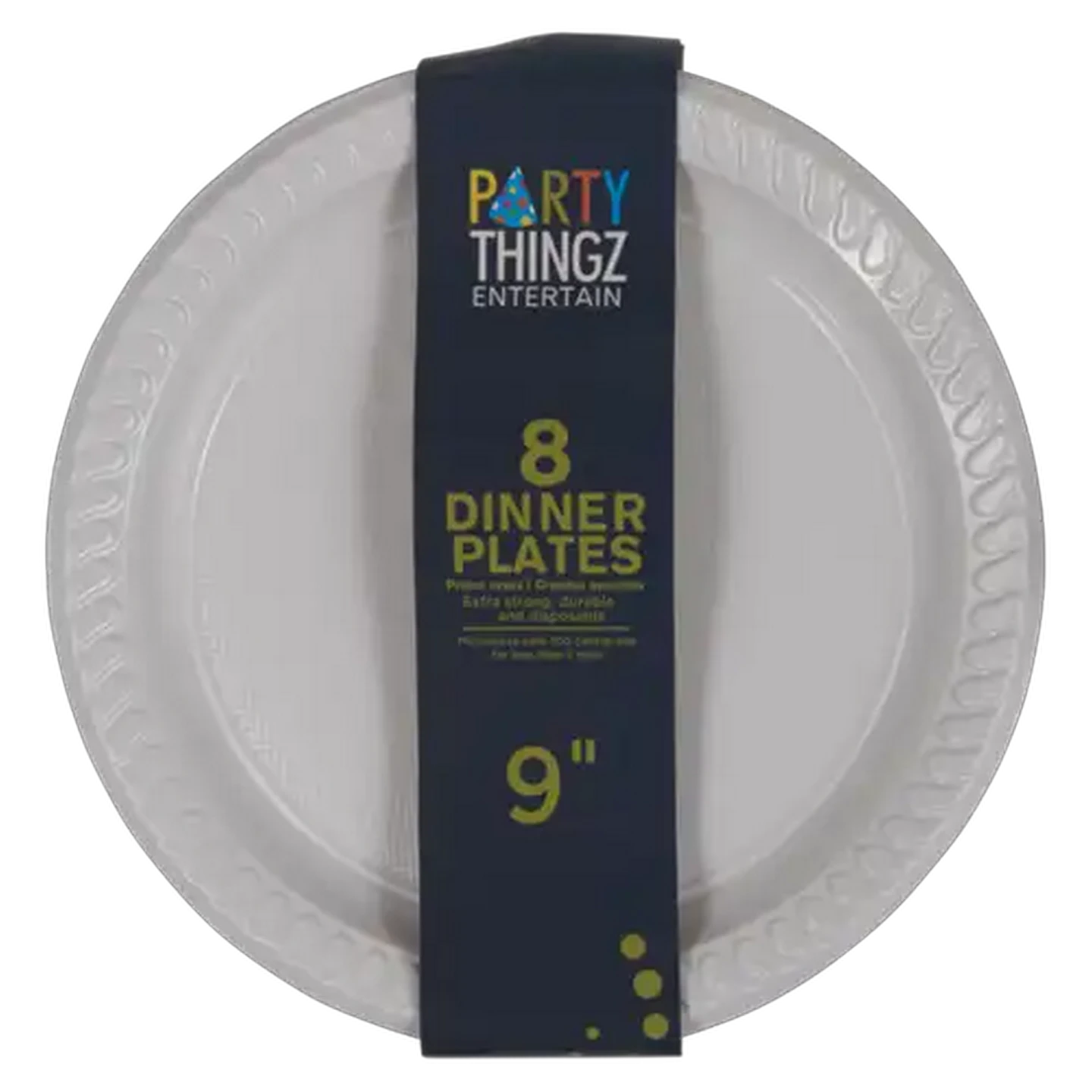 Image of Party Thingz Platic Dinner Plate 8-Pack